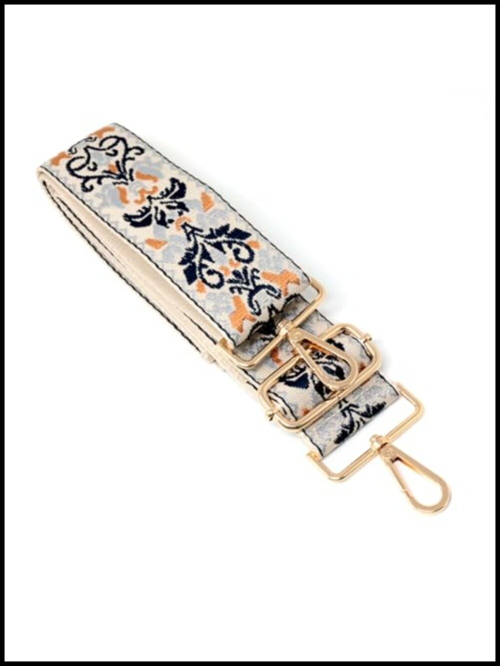 Boho Embroidered Bag Shoulder Strap Polyester Alloy Crossbody Belt